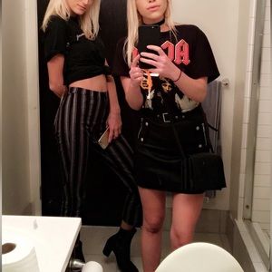 Brandy Melville High Rise Stripe Pants
